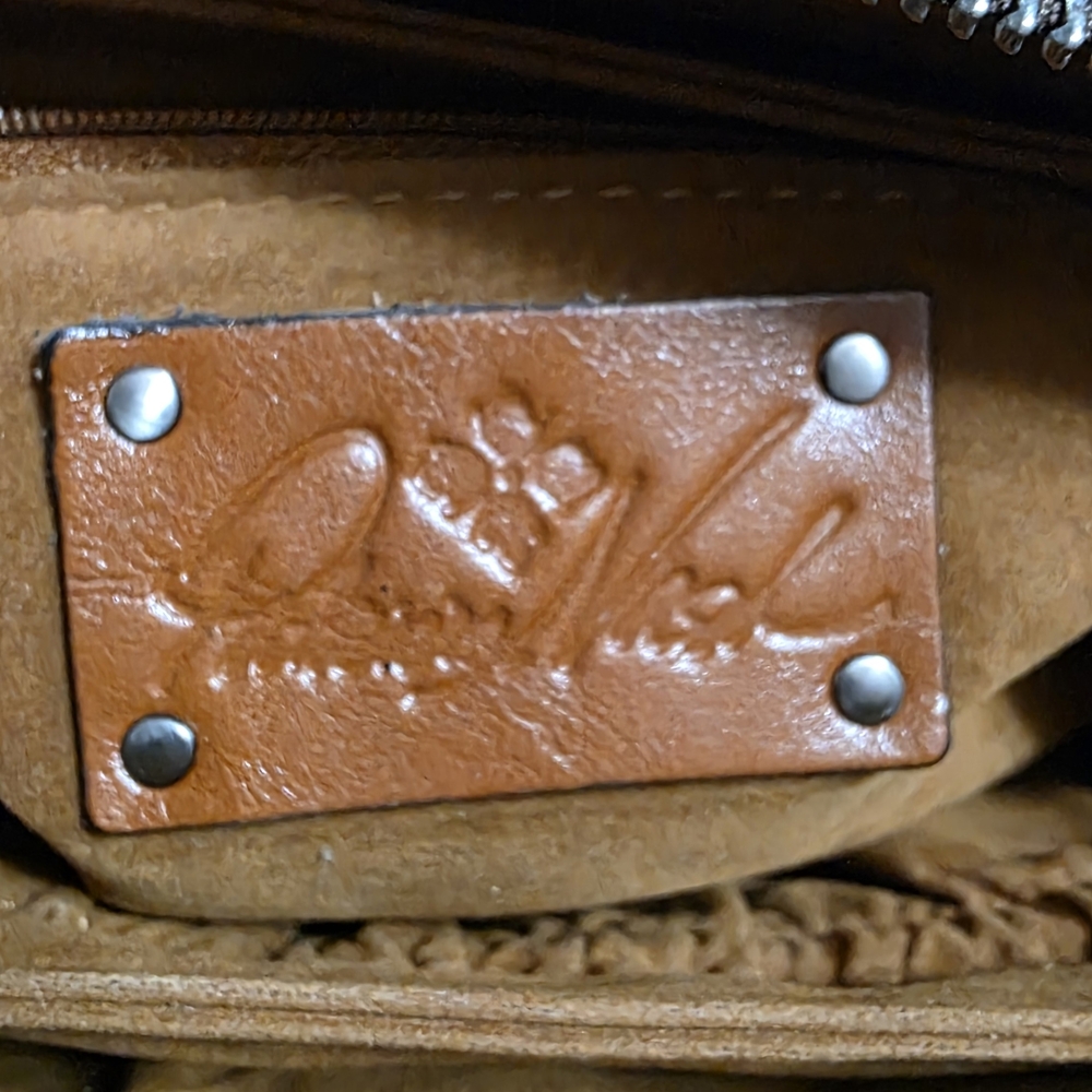 Patricia Nash Caribbean Blue Rose Tooled Leather Satchel Handbag NWOT - Picture 9 of 10